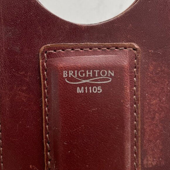 Brighton Salina Leather Business/Credit Card + Magnetic Money Clip Brown Silver - Picture 6 of 8